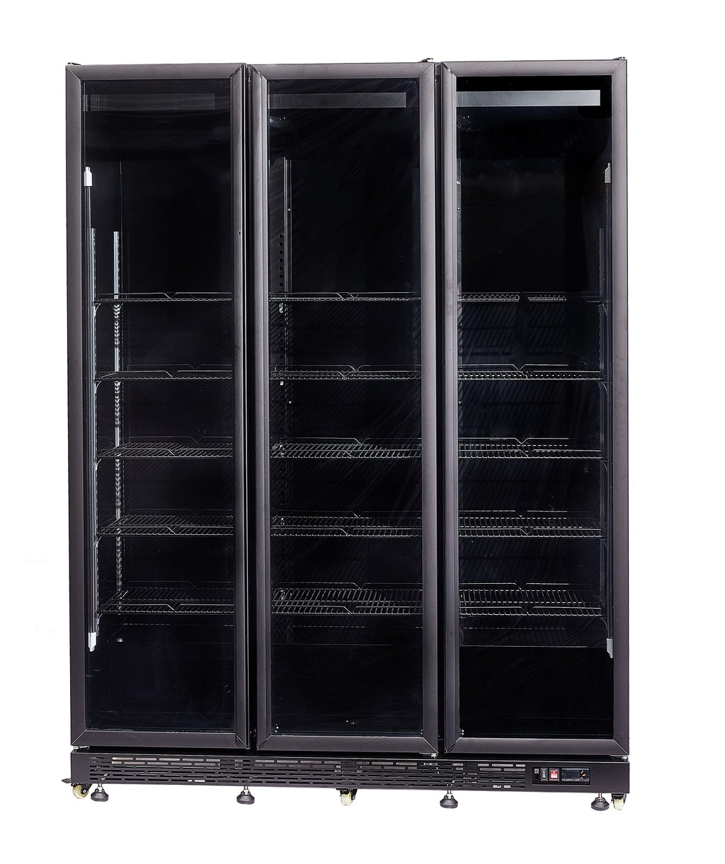 KOELKAST 3 GLASDEUREN ZWART NAP-1200 HT - MET DEURVERWARMING - aanvullende productfoto 2