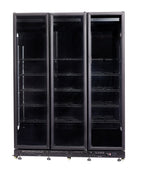 KOELKAST 3 GLASDEUREN ZWART NAP-1200 HT - MET DEURVERWARMING - aanvullende productfoto 2