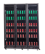 KOELKAST 3 GLASDEUREN ZWART NAP-1200 HT - MET DEURVERWARMING - aanvullende productfoto 7