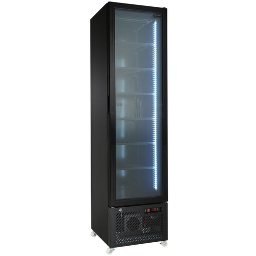 Vrieskast 1 glasdeur zwart NAP-250F - Combisteel 7455.1930