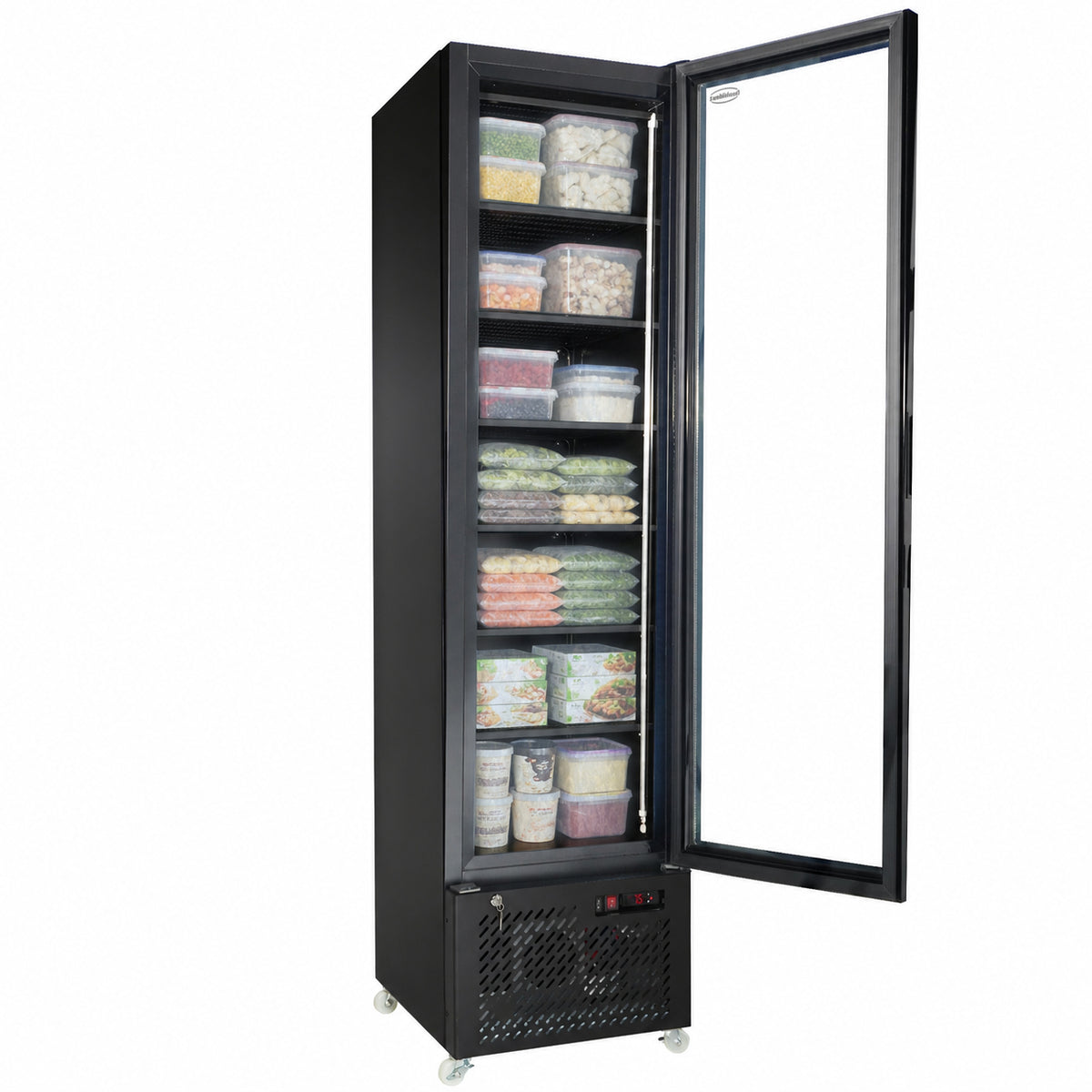Freezer cabinet 1 glass door black NAP-250F - Combisteel 7455.1930