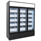KOELKAST 3 GLASDEUREN ZWART FCU-1200 BL - aanvullende productfoto 3