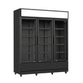 KOELKAST 3 GLASDEUREN ZWART FCU-1200 BL - 7455.2115
