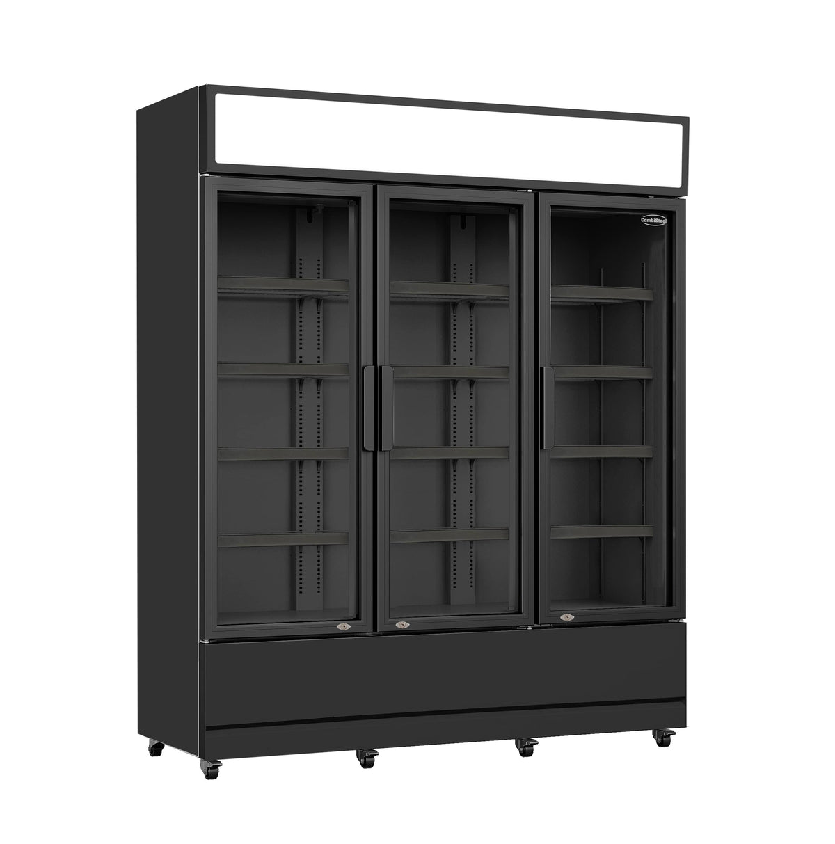 Refrigerator 3 glass doors black FCU-1200 bl - Combisteel 7455.2115