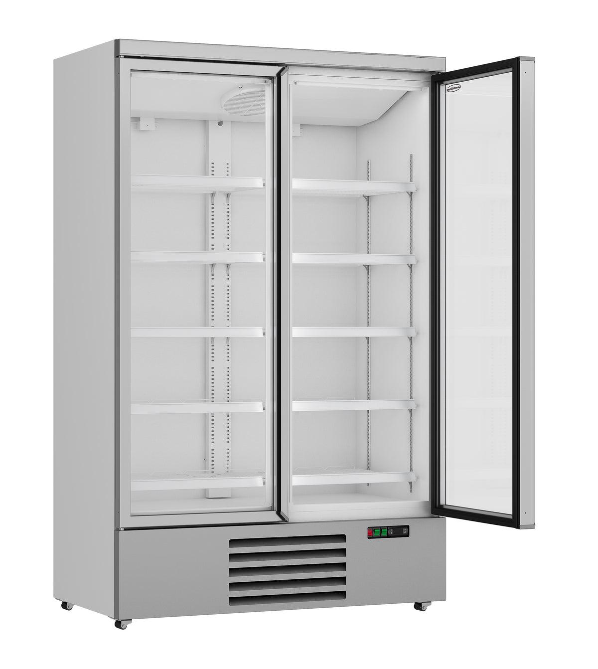 KOELKAST 2 GLASDEUREN JDE-1000R - geopend