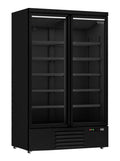 KOELKAST 2 GLASDEUREN ZWART JDE-1000R BL - 7455.2230