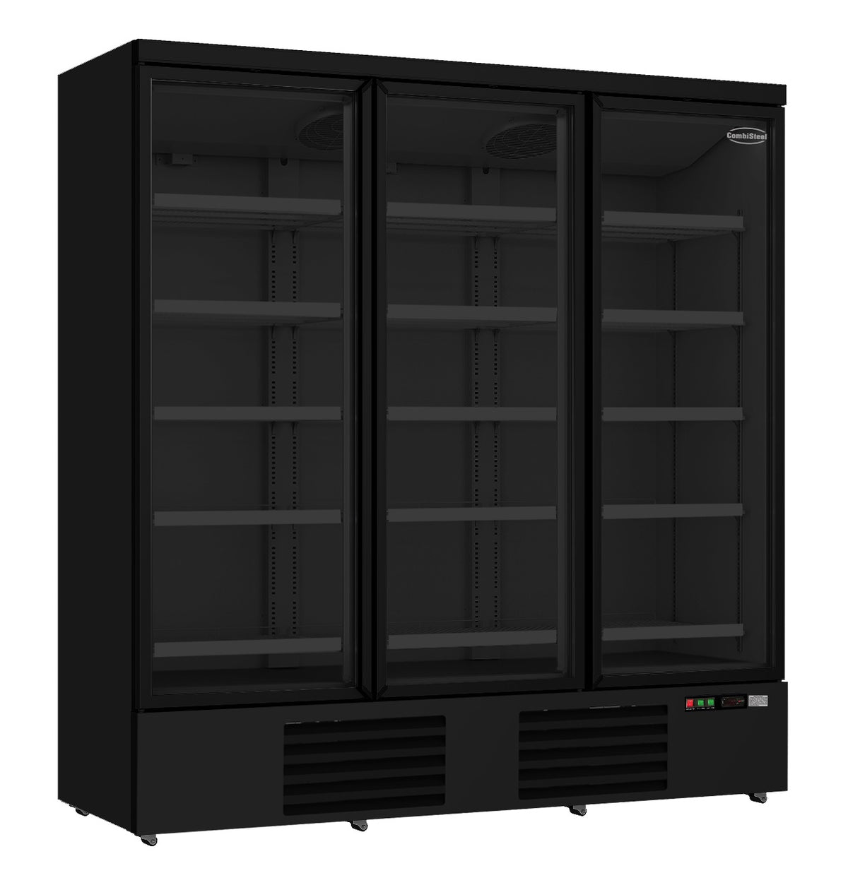Refrigerator 3 glass doors black JDE-1530R bl - Combisteel 7455.2235