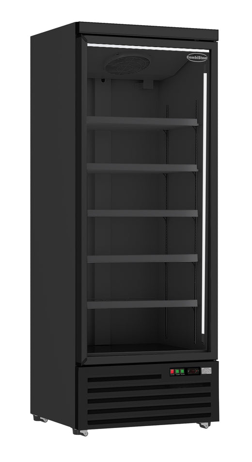 Koelkast 1 glasdeur zwart JDE-600R bl - Combisteel 7455.2242