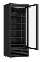 VRIESKAST 1 GLASDEUR ZWART JDE-600F BL - geopend