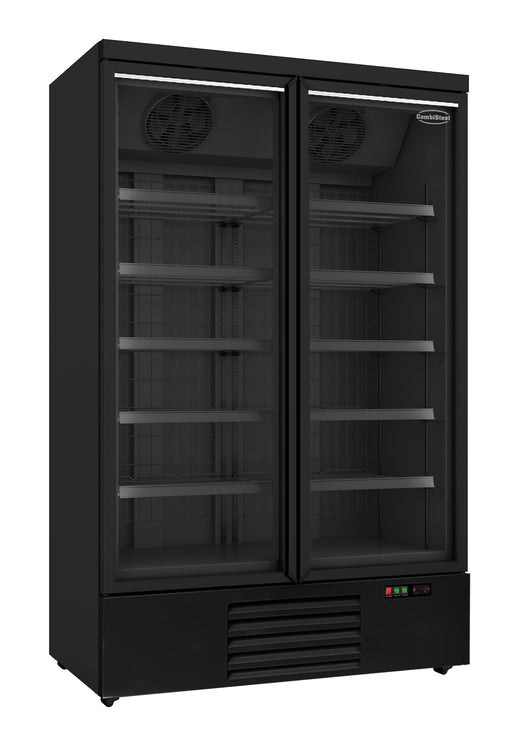 Vrieskast 2 glasdeuren zwart JDE-1000F bl - Combisteel 7455.2245