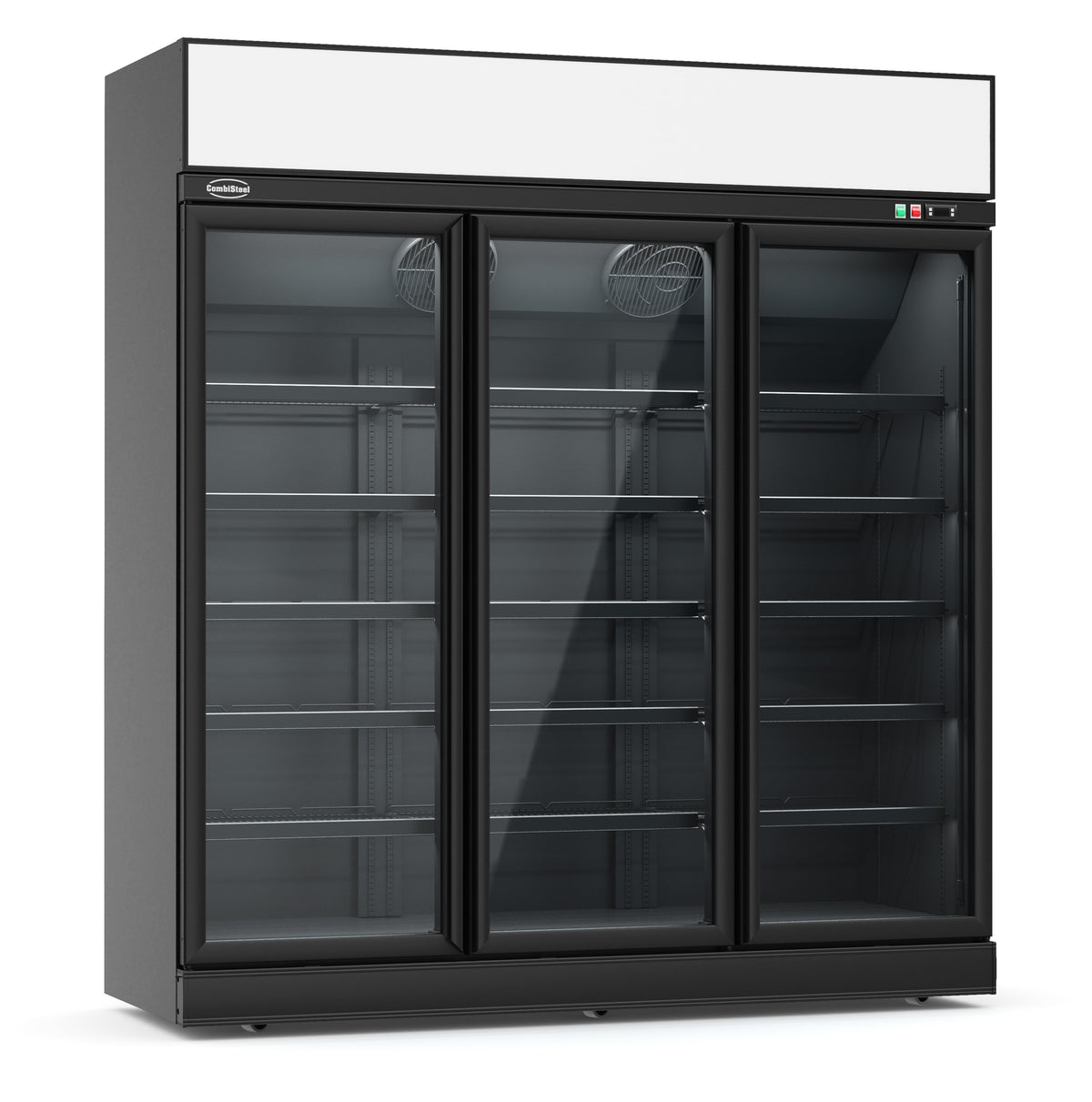 KOELKAST 3 GLASDEUREN ZWART INS-1530R BL - 7455.2415