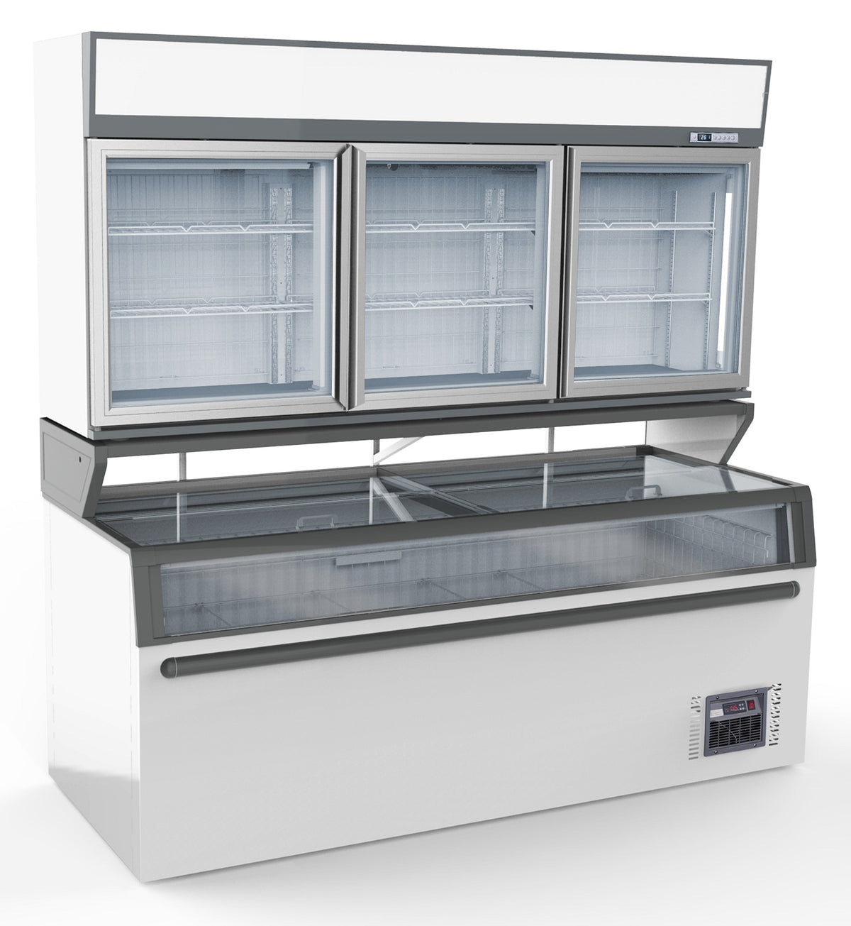 Wall freezer white 3 glass doors - Combisteel 7455.2525