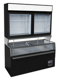 WANDVRIESKAST ZWART 2 GLASDEUREN - 7455.2530