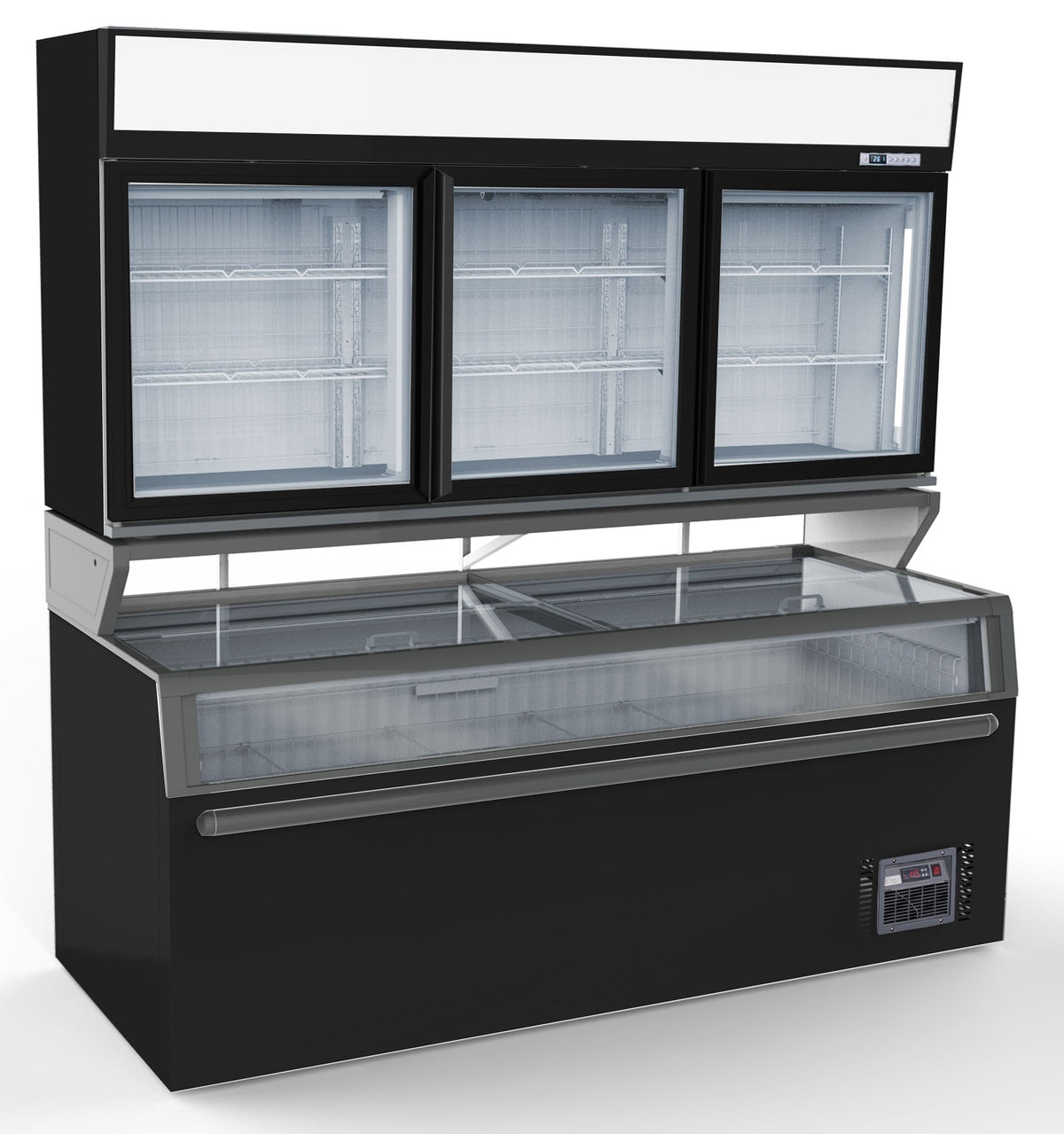 WANDVRIESKAST ZWART 3 GLASDEUREN - 7455.2535