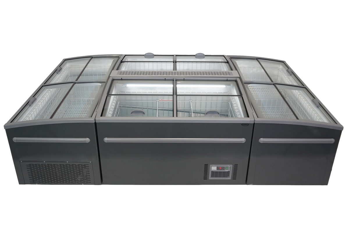 Supermarket chest freezer grey 1450 automatic defrosting - Combisteel 7455.2665