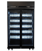 KOELKAST 2 GLASDEUREN ZWART IRM-770R BL - aanvullende productfoto 1