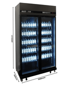 KOELKAST 2 GLASDEUREN ZWART IRM-770R BL - aanvullende productfoto 15