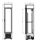DRANKENKOELKAST 1 GLASDEUR ZWART 232L *TRANSPORT OP AANVRAAG* - aanvullende productfoto 1