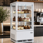 KOELVITRINE 68L WIT - in gebruik