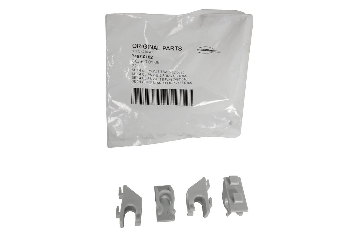Set 4 clips white for 7487.0165 old series - Combisteel 7487.0182