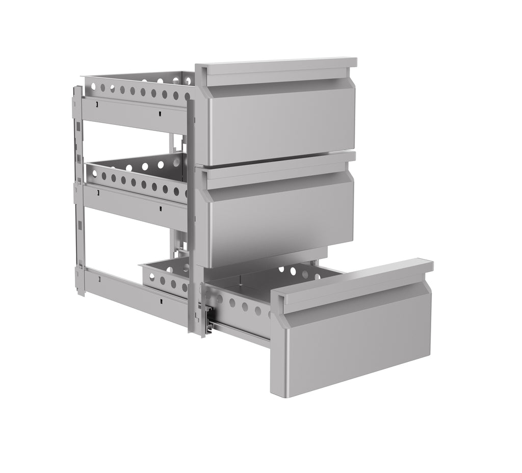 LADENBLOK 1/3 MONOBLOCK SOFT CLOSING Combisteel geeft geen garantie op het inbouwen van een ladeblok - aanvullende productfoto 1