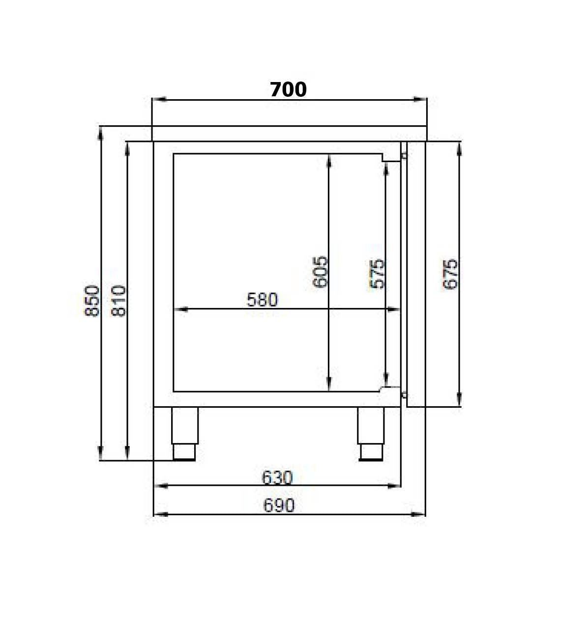 700 KOELWERKBANK 4 DEUREN EXCL. MOTOR - aanvullende productfoto 1