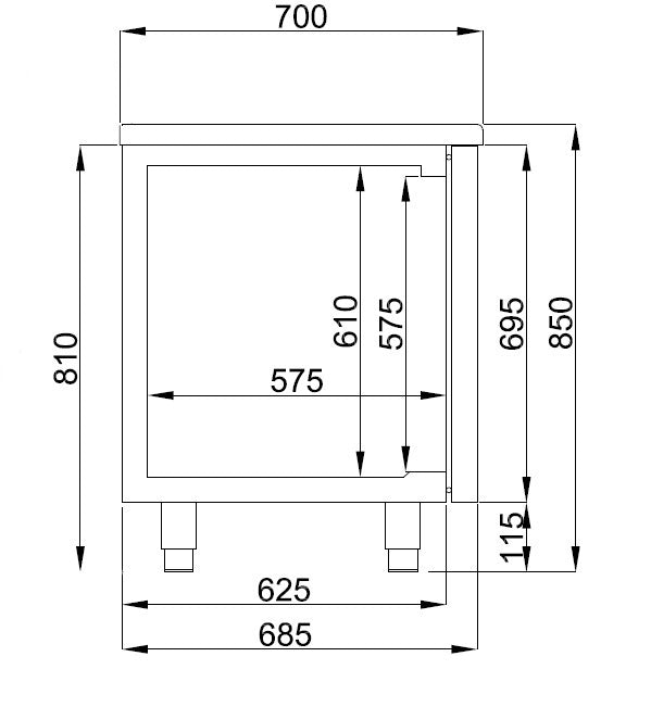 700 VRIESWERKBANK 2 DEUREN MONOBLOCK ENERGY LINE - aanvullende productfoto 2