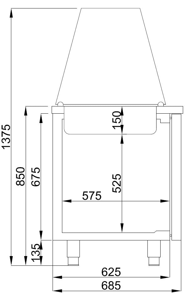 SALADETTE 3 DEUREN 4x 1/1 GN PAN - aanvullende productfoto 2