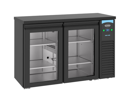 Barkoeler zwart 2 glasdeuren - Combisteel 7489.5285