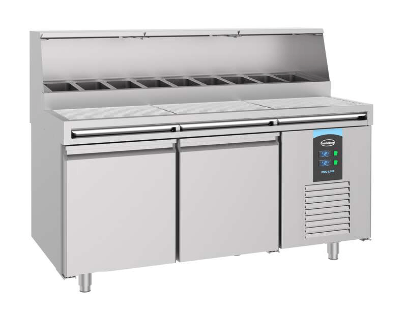 PIZZAWERKBANK 2 DEUREN 9x 1/3 GN PAN - 7489.5300
