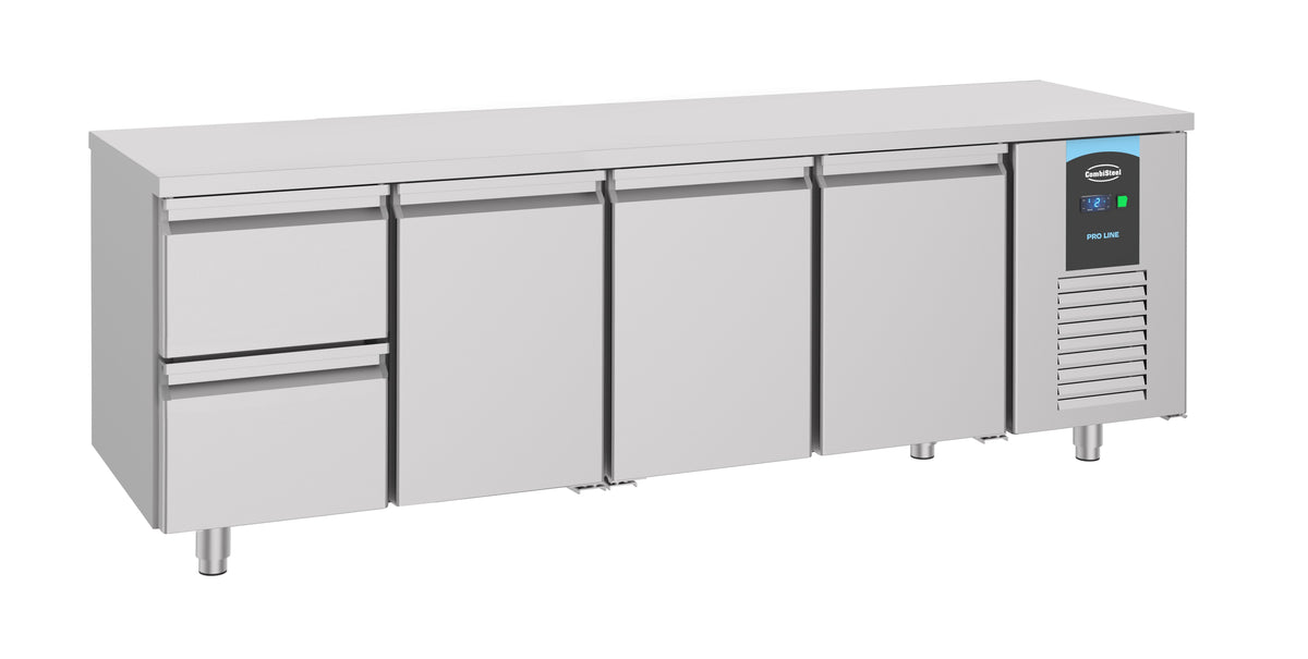 Refrigerated counter 3 doors 2 drawers energy line - 2330x700 mm - Combisteel 7489.5525