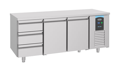 Koelwerkbank 2 deuren 3 laden energy line - 1865x700 mm - Combisteel 7489.5555