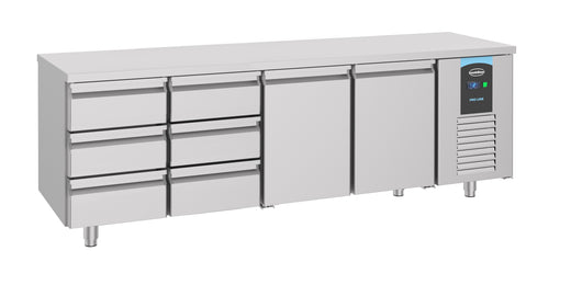 Koelwerkbank 2 deuren 6 laden energy line - 2330x700 mm - Combisteel 7489.5570