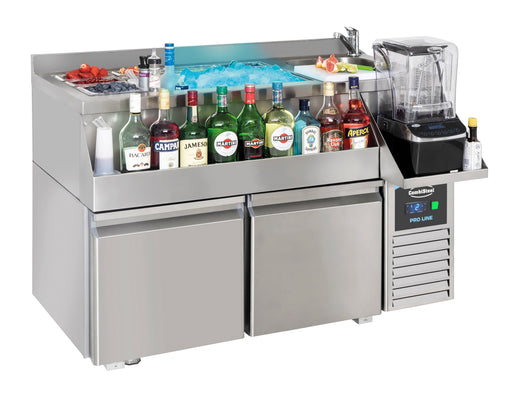 Koelwerkbank 2 deuren met cocktail bar station - Combisteel 7489.6000