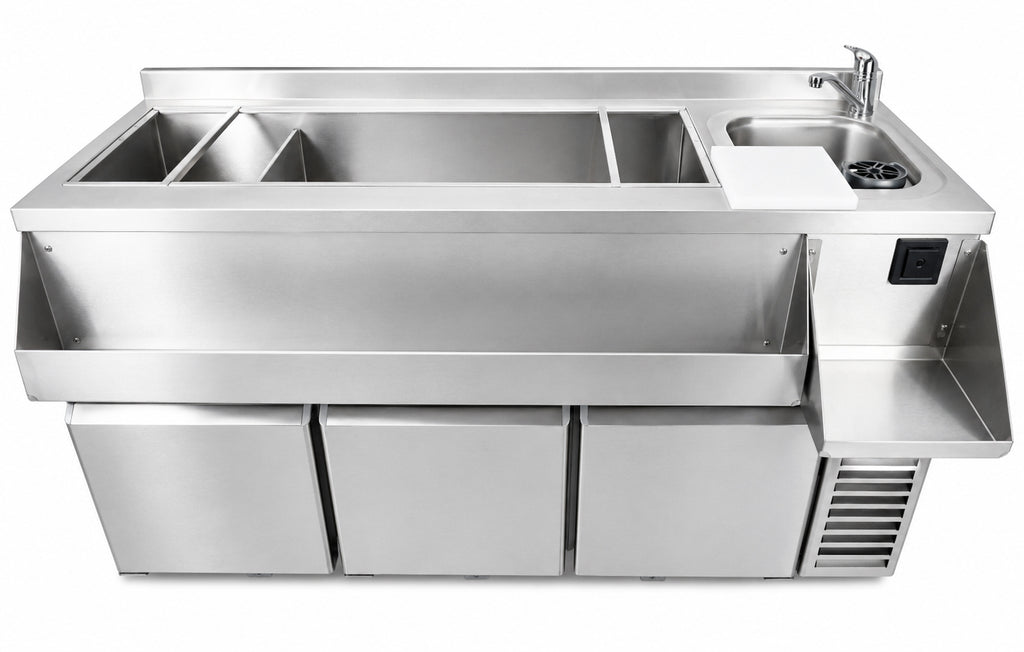 KOELWERKBANK 3 DEUREN MET COCKTAIL BAR STATION - aanvullende productfoto 1
