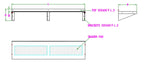 400 RVS WANDSCHAP 1200 INCL. KONSOLES - aanvullende productfoto 1