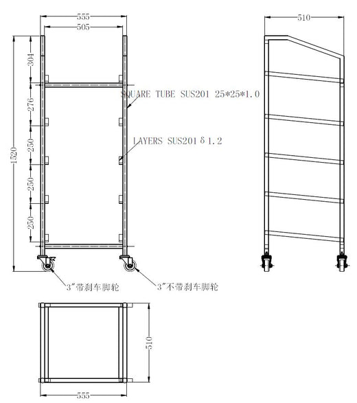 Korventransportwagen 500x500 - Combisteel 7490.0270
