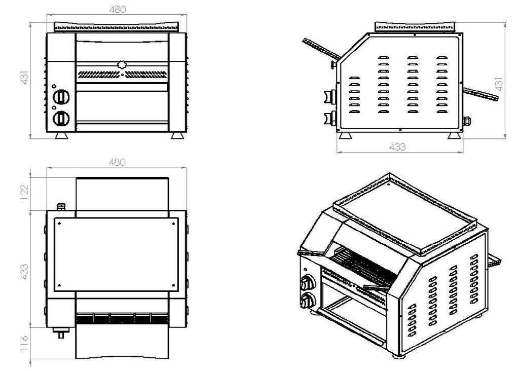TOASTER LOPENDE BAND - aanvullende productfoto 1