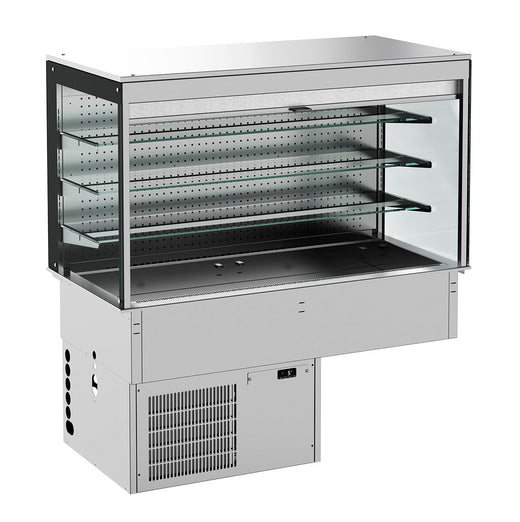 Drop-in wandmodel koelvitrine recht - roll-up 3/1 - Combisteel 7495.0165