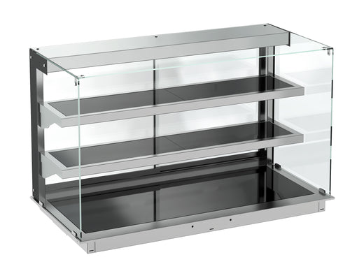 Drop-in warmvitrine keramisch recht - zwart 3/1 - Combisteel 7495.0330