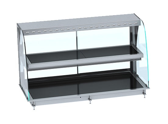 DROP-IN WARMVITRINE KERAMISCH GEBOGEN - ZWART 4/1 - 7495.0395