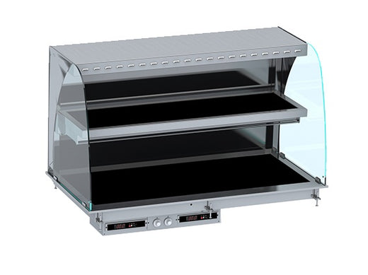 Drop-in wandmodel warmvitrine keramisch gebogen - zwart 4/1 - Combisteel 7495.0425