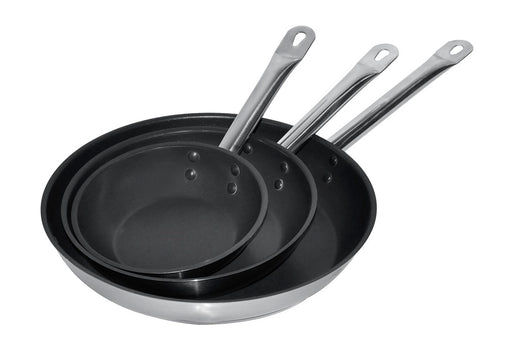 Koekenpan RVS + teflon ø28 3,1 l - Combisteel 7501.0110