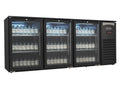 BARKOELER 3 GLASDEUREN ZWART 470L LED - 7503.0010