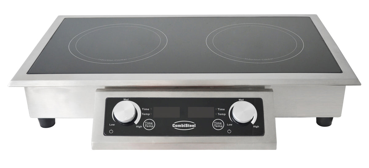 Built-in induction hob 2 zones only suitable for induction pans - Combisteel 7505.0020