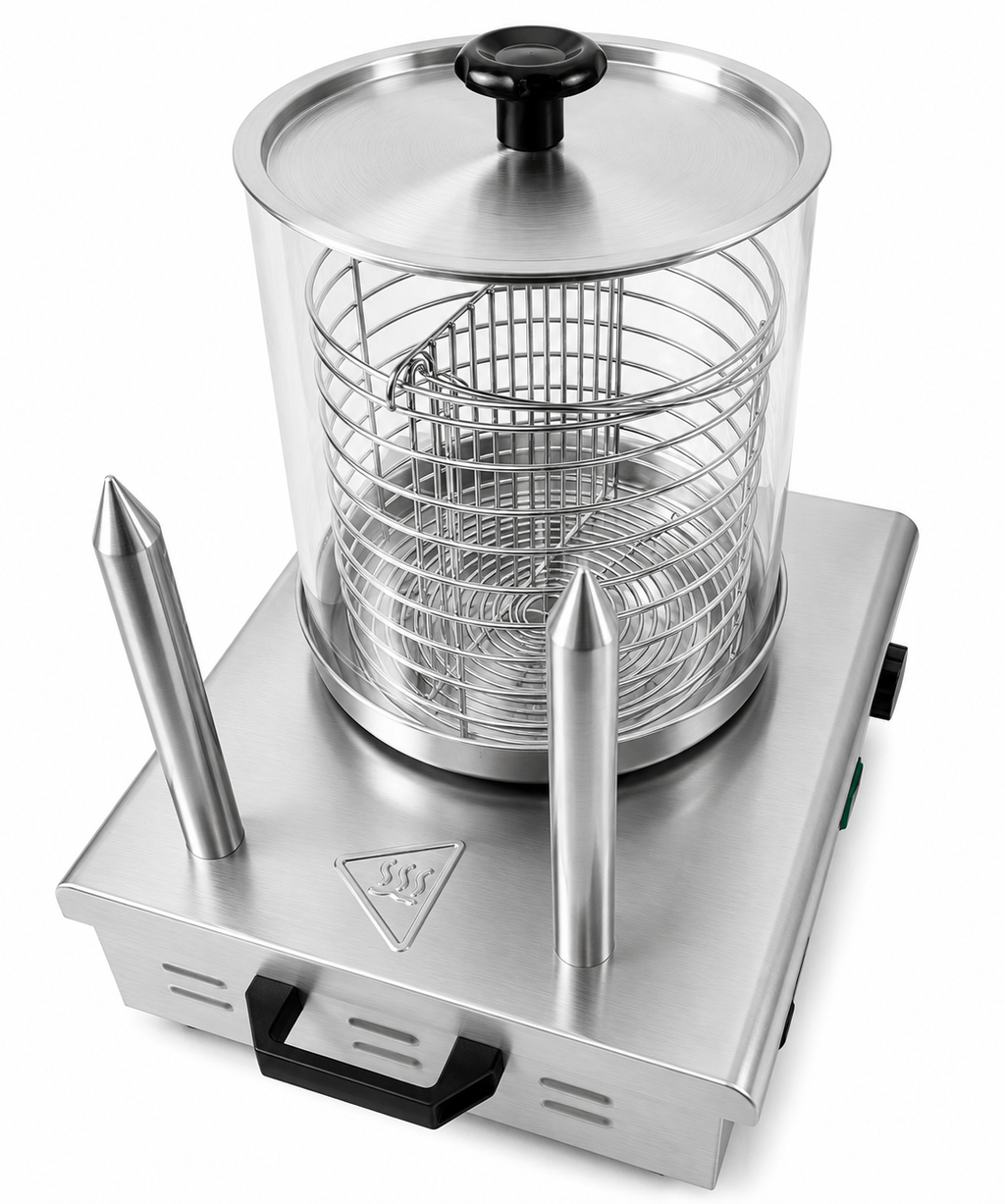 HOT DOG WARMER MET 2 BROOD VERWARMSTAVEN - aanvullende productfoto 2