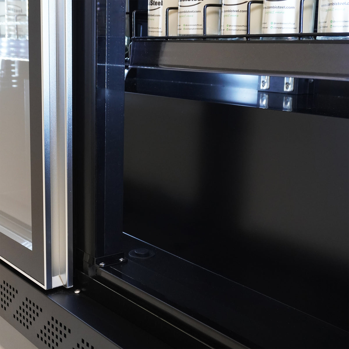 Refrigerator 2 glass doors black - Combisteel 7526.0010