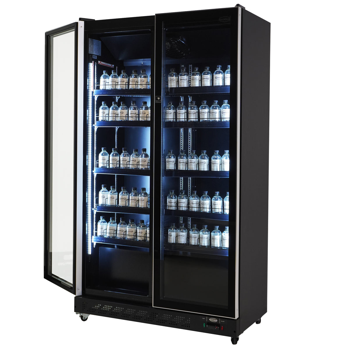 Refrigerator 2 glass doors black - Combisteel 7526.0010