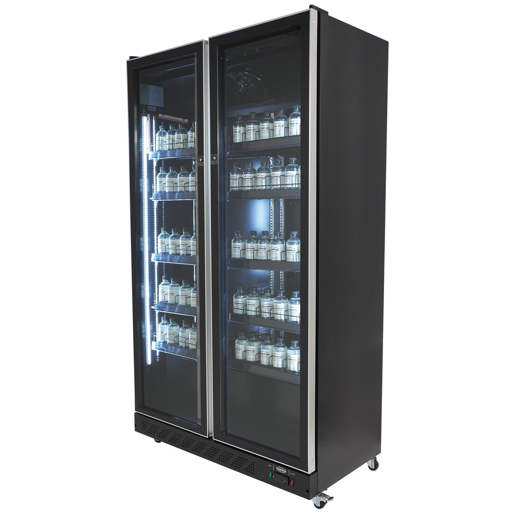 KOELKAST 2 GLASDEUREN ZWART - aanvullende productfoto 8