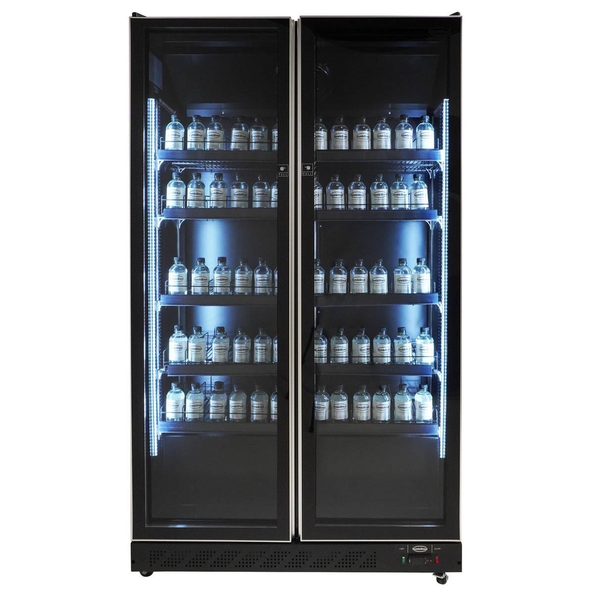 Refrigerator 2 glass doors black - Combisteel 7526.0010